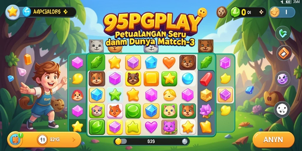 Tangkapan layar gameplay 95PGPLAY yang penuh warna dan seru.