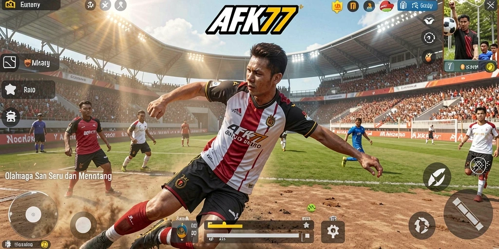 Tampilan gameplay menarik dalam AFK77 dengan aksi olahraga yang seru.