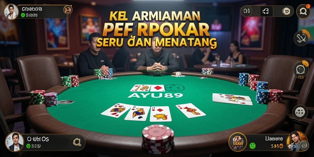 Tampilan menarik dari gameplay poker di AYU89.