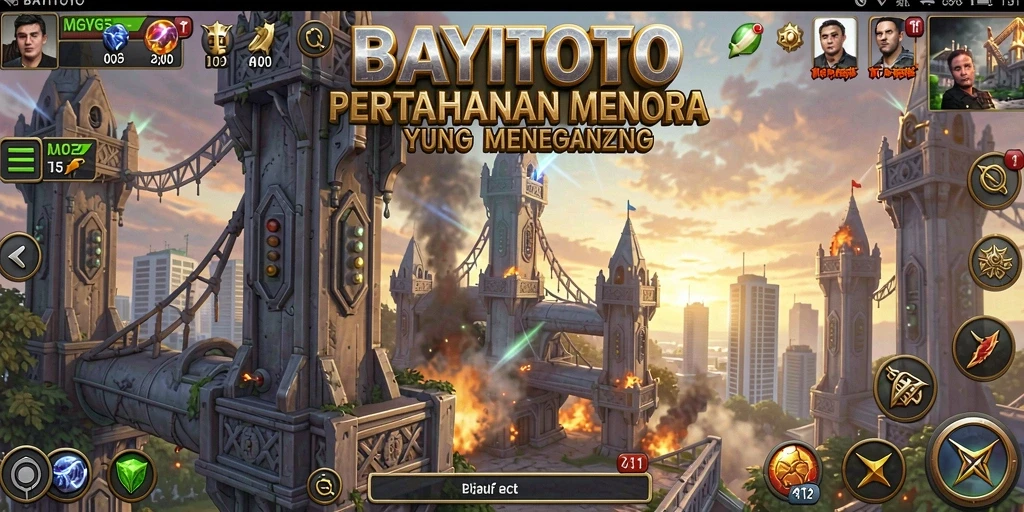 Tampilan gameplay menara pertahanan BAYITOTO yang mendebarkan.