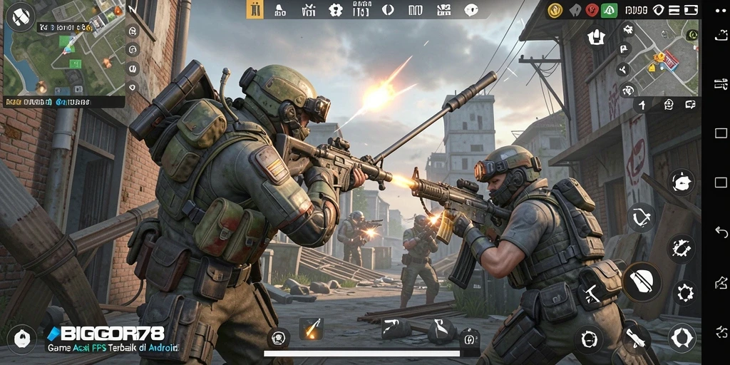 Tampilan seru dari gameplay BIGCOR78 dengan aksi tembak-menembak intens.