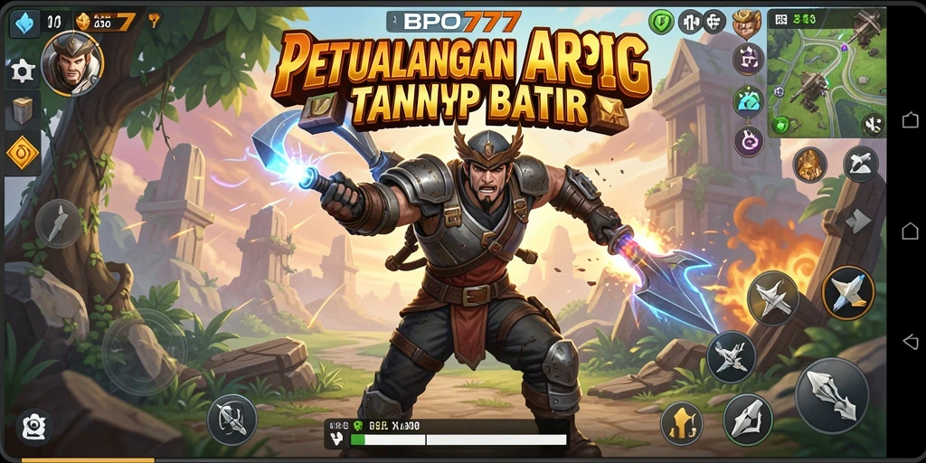 Screenshot utama BPO777 menampilkan aksi seru dalam dunia ARPG.