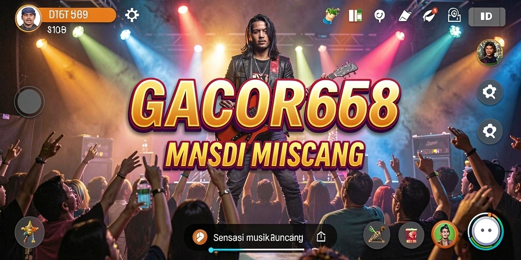 Screenshot utama GACOR668 menampilkan gameplay seru dengan musik yang mengalun.