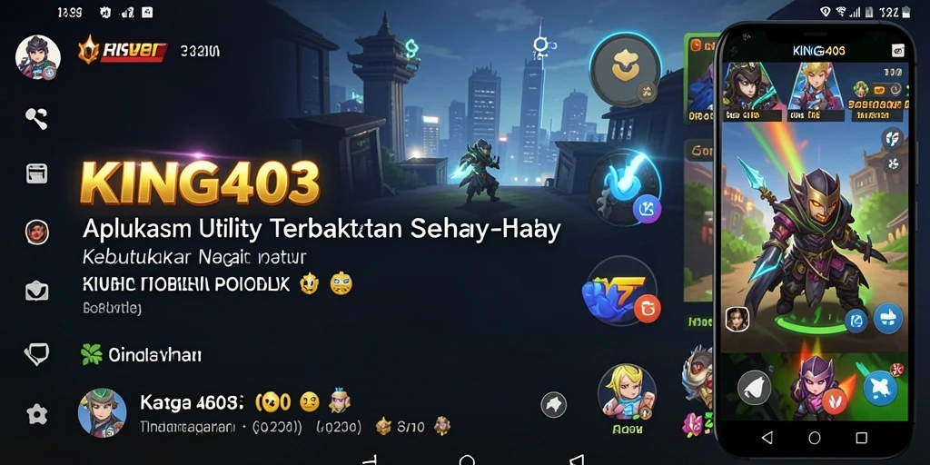 Screenshot utama KING403 menunjukkan tampilan fitur pengingat dan penghitungan.