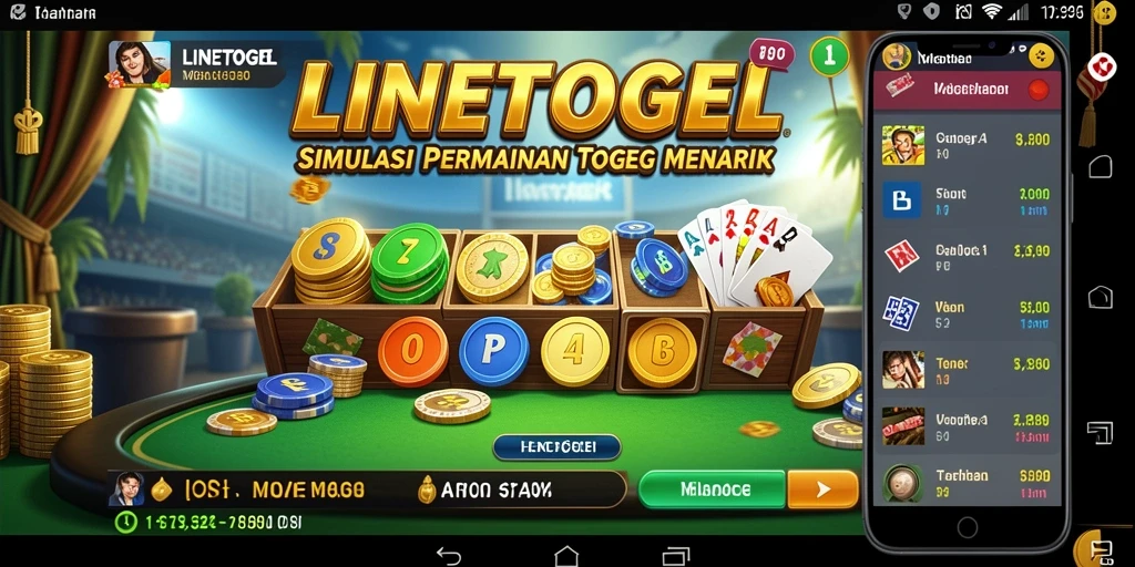 Screenshot fitur gameplay LINETOGEL yang menarik dan interaktif.