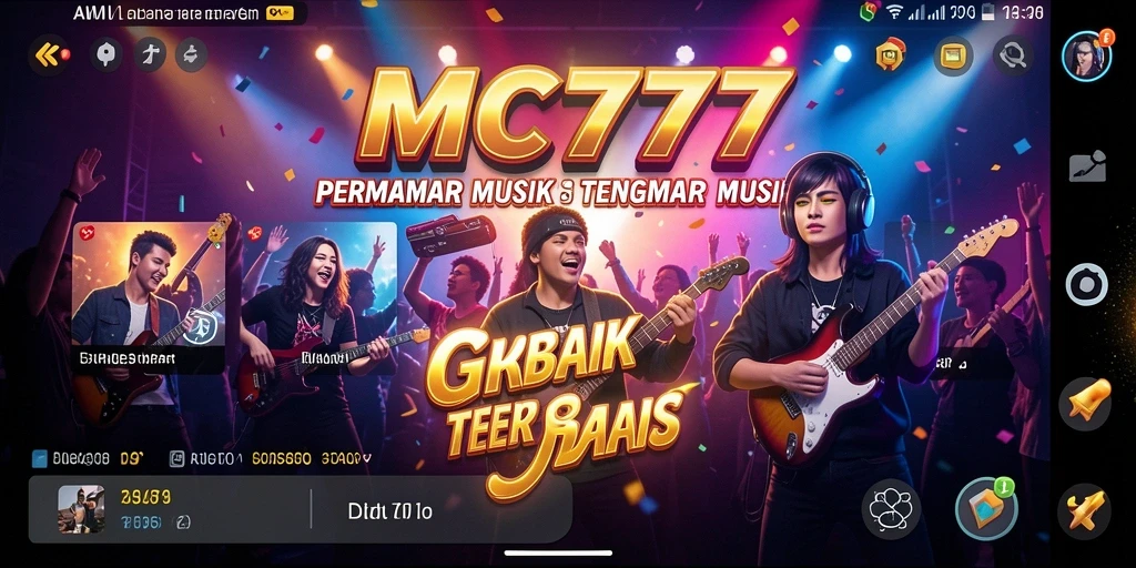 Screenshot main MC777 dengan gameplay musik yang menarik.