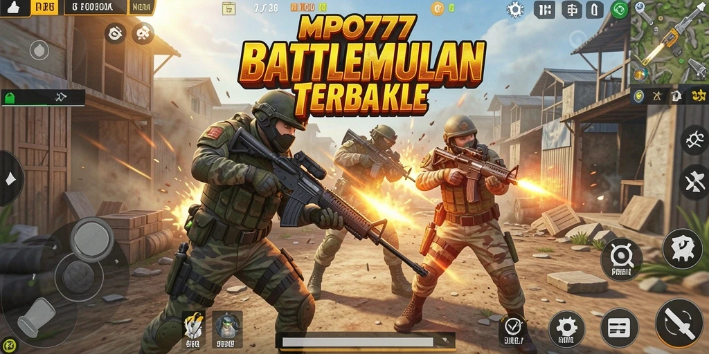 Gambaran mendebarkan dari gameplay Battle Royale di MPO777.