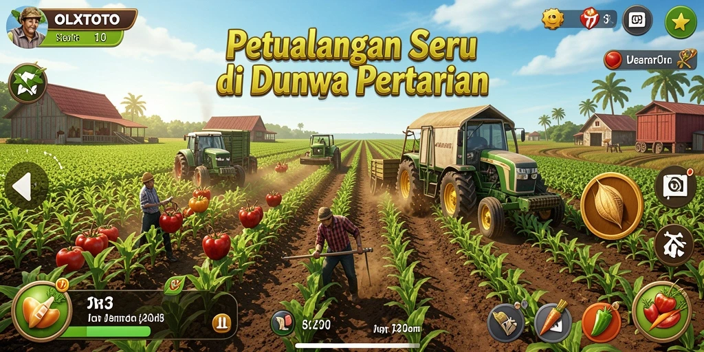 Gameplay OLXTOTO menampilkan aktivitas bertani yang seru dan menarik.