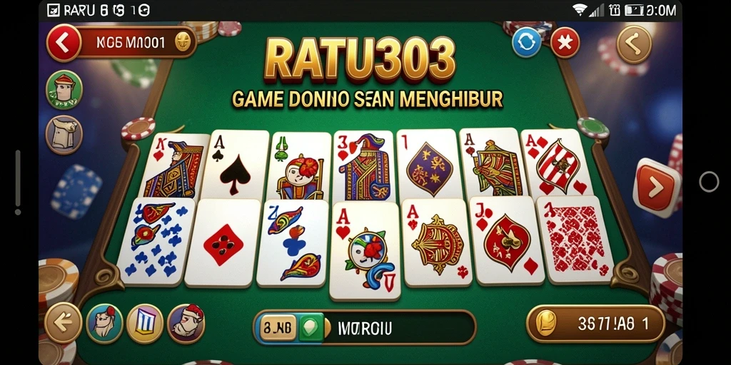 Tampilan gameplay menarik dalam permainan Domino RATU303.