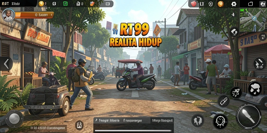 Screenshot RT99 menampilkan gameplay simulasi kehidupan yang menarik.