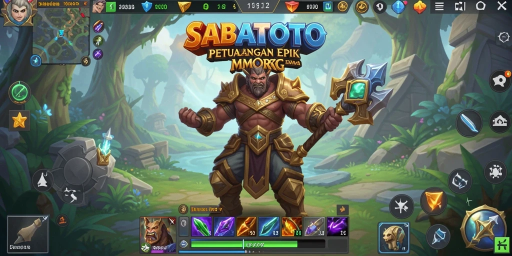 Screenshot gameplay SABATOTO menampilkan pertarungan seru dalam pertempuran MMORPG.