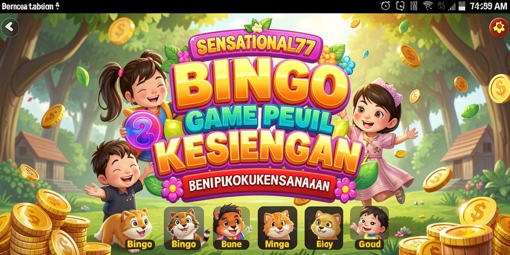 Tampilan gameplay seru dari SENSATIONAL77 dengan kartu Bingo.