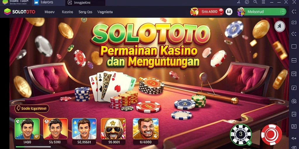 Tampilan gameplay menarik dari SOLOTOTO yang menggambarkan suasana Kasino.