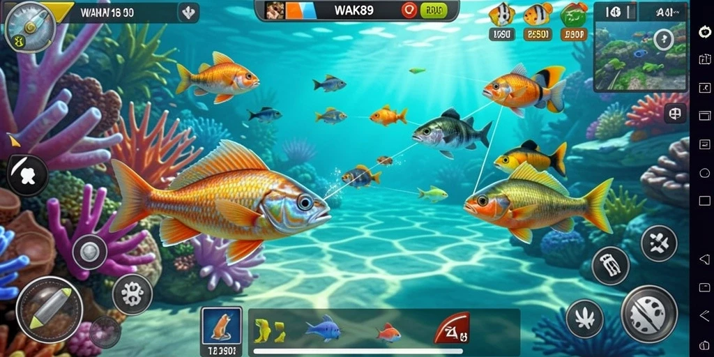Tampilan gameplay WAK89 yang menegangkan saat menembak ikan.