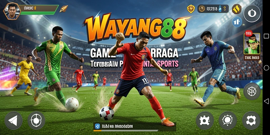 Tampilan screenshot utama WAYANG88 dengan aksi olahraga seru.