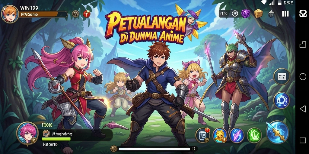 Tampilan seru dari gameplay <strong>WIN199</strong> dengan karakter Anime favorit.