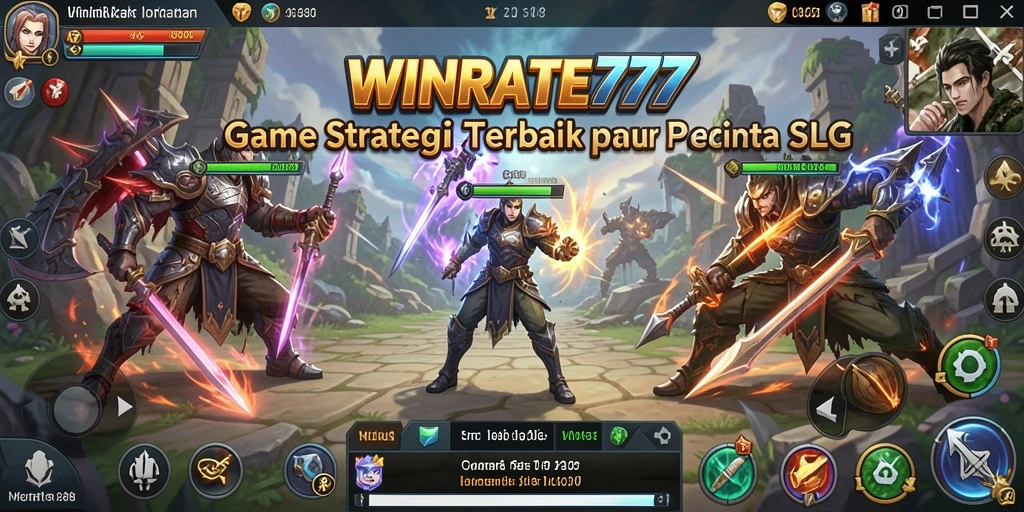Tampilan aksi seru dalam permainan strategi WINRATE777.