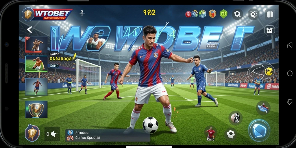 Tampilan gameplay olahraga yang seru dan interaktif.