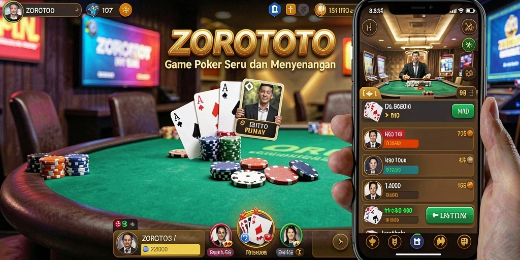 Tampilan gameplay Poker ZOROTOTO yang seru dan menegangkan.